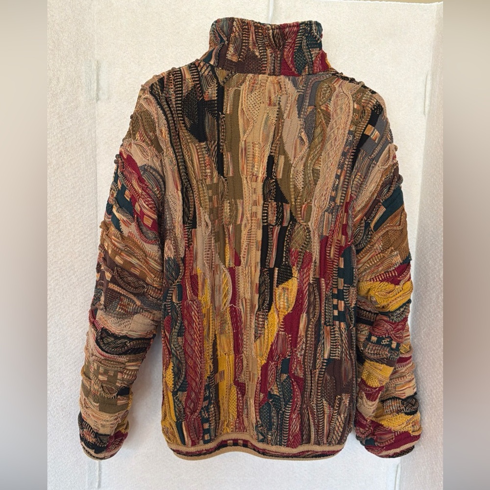 Tundra Canada Coogi Style Sweater Jacket Men's Medium Full Zip Lining - Picture 6 of 8